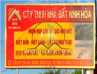 CÔNG TY TNHH NHÀ ĐẤT NINH HÒA