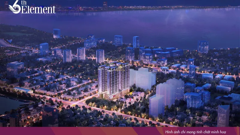 Hình ảnh dự án 6th Element Dự án chung cư 6th Element nằm trên lô đất 017HH1 thuộc khu đô thị mới Tây Hồ Tây, mặt tiền đường Nguyễn Văn Huyên kéo dài và đường Võ Chí Công, quận Tây Hồ, Hà Nội