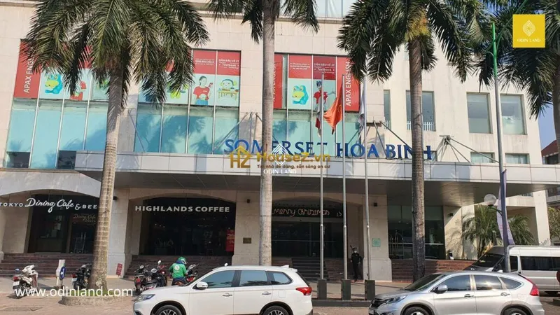Hình ảnh dự án căn hộ dịch vụ Somerset Hòa Bình Hanoi có địa chỉ tại số 106 Hoàng Quốc Việt, phường Nghĩa Đô, quận Cầu Giấy, Hà Nội