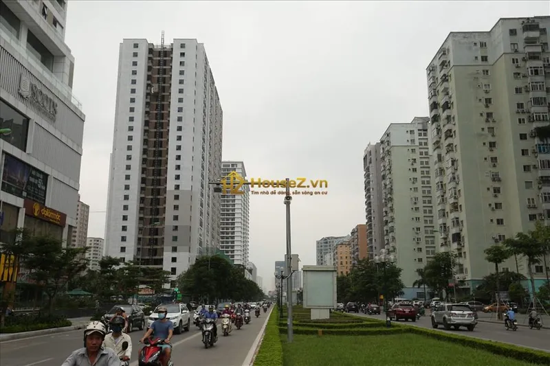 Hình ảnh dự án Cao ốc Nacimex tọa lạc trên mặt đường Lê Văn Lương kéo dài (nay là đường Tố Hữu), thuộc Khu đô thị Dương Nội, quận Hà Đông, Hà Nội