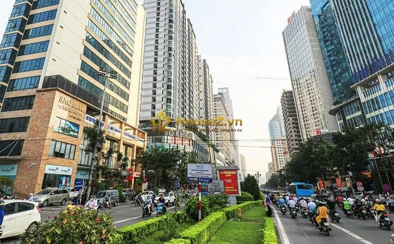 Hình ảnh dự án Cao ốc Nacimex tọa lạc trên mặt đường Lê Văn Lương kéo dài (nay là đường Tố Hữu), thuộc Khu đô thị Dương Nội, quận Hà Đông, Hà Nội
