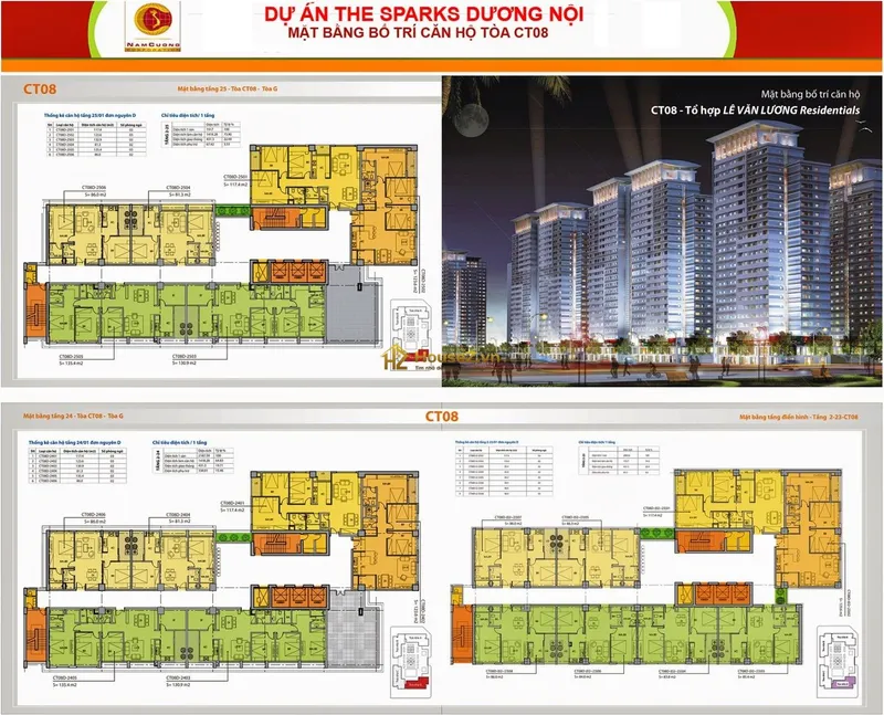 Hình ảnh dự án Chung cư The Sparks Dương Nội nằm trong khu đô thị mới Dương Nội, trên trục đường Tố Hữu (Lê Văn Lương kéo dài), phường Dương Nội, quận Hà Đông, thành phố Hà Nội