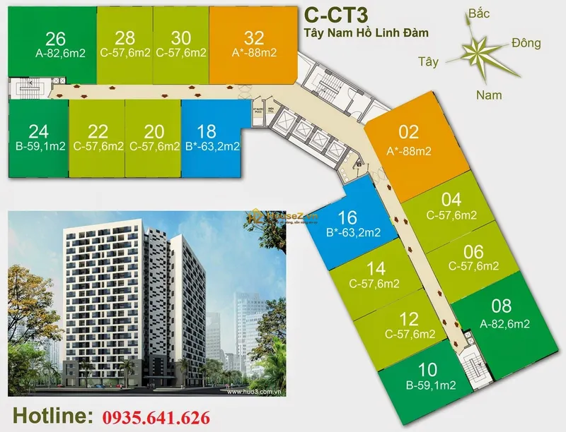 Hình ảnh dự án CT3 Tây Nam Linh Đàm