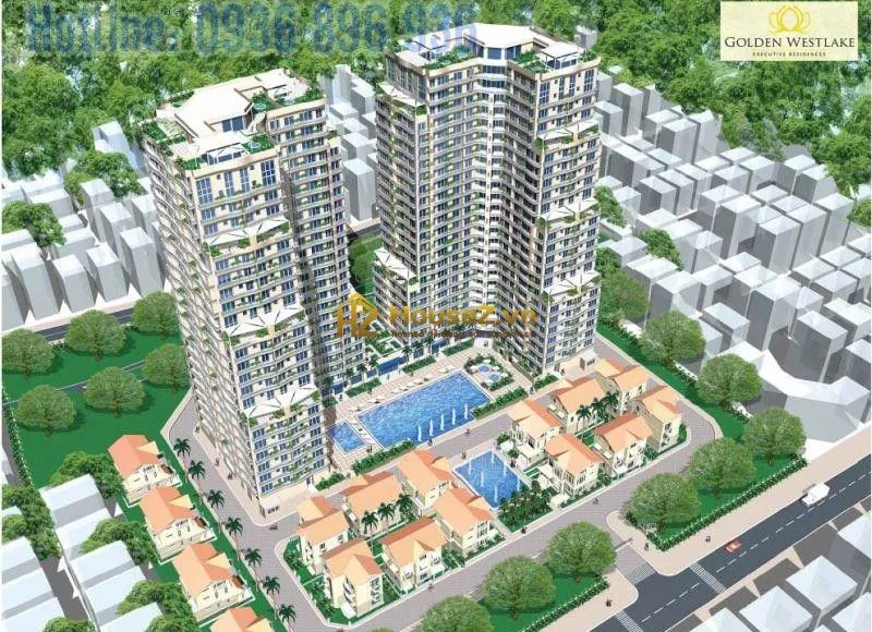 Hình ảnh dự án Dự án chung cư Golden Westlake nằm tại số 151 Thụy Khuê và 162A Hoàng Hoa Thám, quận Tây Hồ, Hà Nội
