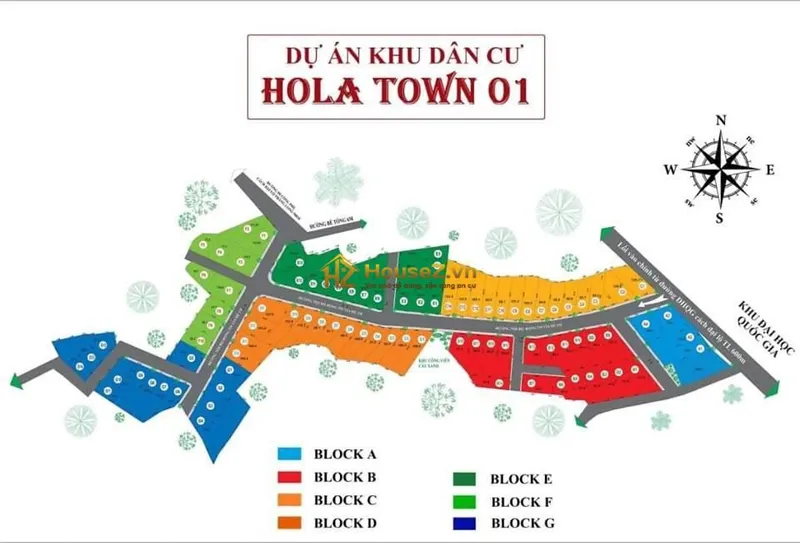 Hình ảnh dự án Dự án đất nền Hola Town 1 nằm tại thôn Miễu, xã Tiến Xuân, huyện Thạch Thất, Hà Nội.
