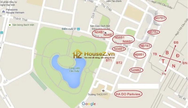 Hình ảnh dự án Dự án Khu đô thị mới Dịch Vọng nằm trên địa bàn hai phường Dịch Vọng và Yên Hòa, quận Cầu Giấy, thành phố Hà Nội