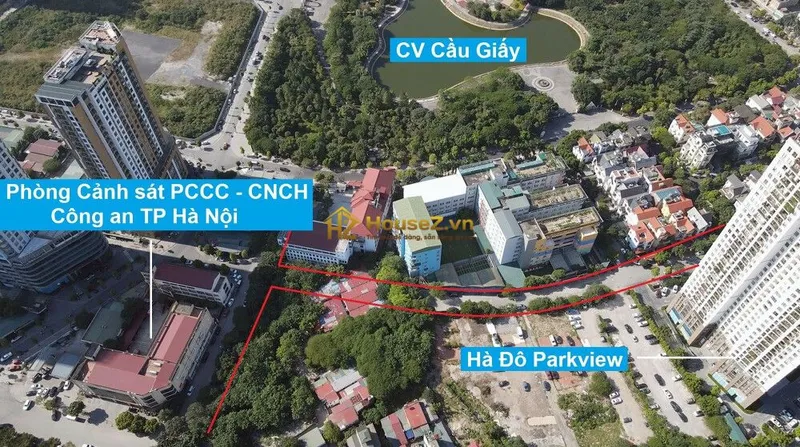 Hình ảnh dự án Dự án Khu đô thị mới Dịch Vọng nằm trên địa bàn hai phường Dịch Vọng và Yên Hòa, quận Cầu Giấy, thành phố Hà Nội
