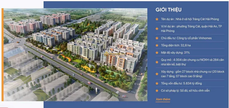 Hình ảnh dự án Dự án nhà ở xã hội Tràng Cát Hải Phòng có vị trí vô cùng đắc địa tại trung tâm Khu kinh tế Đình Vũ – Cát Hải, thuộc phường Tràng Cát, quận Hải An, TP Hải Phòng