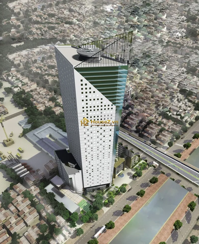 Hình ảnh dự án Dự án Tháp Doanh Nhân Tower nằm tại số 1 đường Thanh Bình, phường Mỗ Lao, quận Hà Đông, Hà Nội