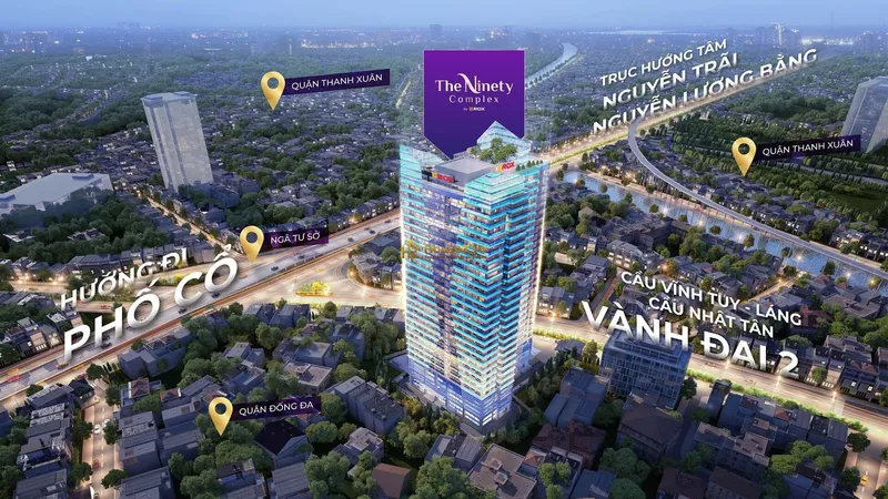 Hình ảnh dự án Dự án The Ninety Complex nằm tại số 90 Đường Láng, phường Ngã Tư Sở, quận Đống Đa, thành phố Hà Nội