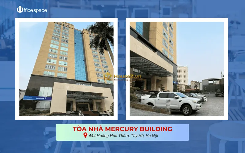 Hình ảnh dự án Dự án văn phòng Tòa nhà Mercury Building (Machinco) 444 Hoàng Hoa Thám tại Hà Nội tọa lạc tại số 444 Hoàng Hoa Thám, quận Tây Hồ