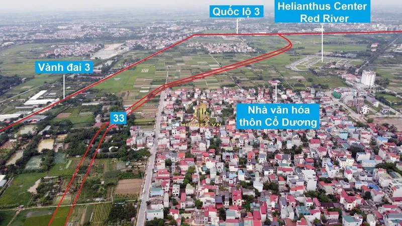 Hình ảnh dự án Green Link City nằm tại xã Tiên Dương, huyện Đông Anh, thành phố Hà Nội
