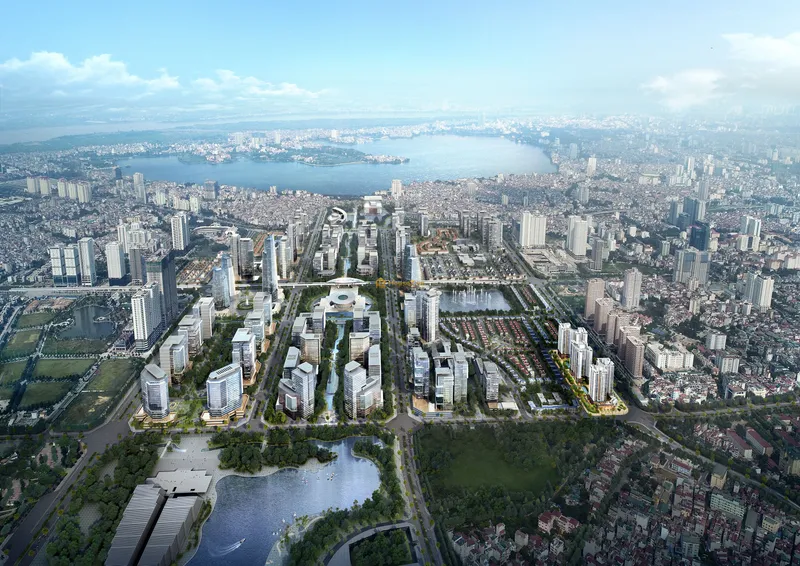 Hình ảnh dự án Khu đô thị Starlake Tây Hồ Tây tọa lạc trên trục đường Nguyễn Văn Huyên kéo dài, trải rộng trên địa giới hành chính các phường Xuân La (quận Tây Hồ), Nghĩa Đô (quận Cầu Giấy), Xuân Tảo và Cổ Nhuế (quận Bắc Từ Liêm), Hà Nội