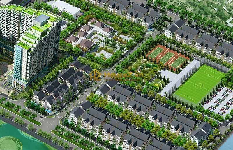 Hình ảnh dự án Khu đô thị Sunny Garden City có địa chỉ tại xã Sài Sơn, huyện Quốc Oai, thành phố Hà Nội, nằm ngay trên trục đường 421B và sát Đại lộ Thăng Long