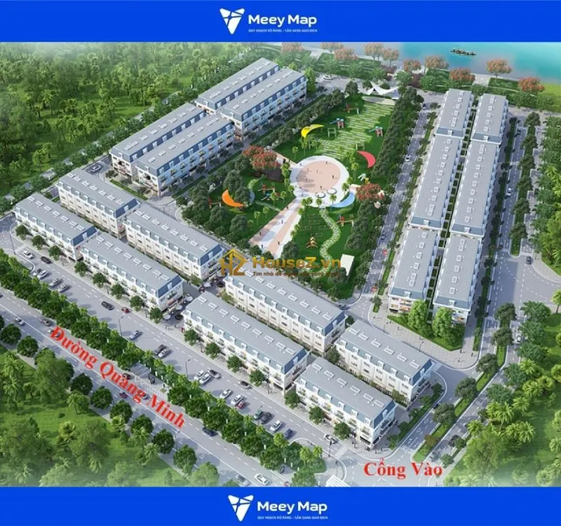 Hình ảnh dự án Khu đô thị Thuần Nghệ Green City tọa lạc tại khu vực đường Thuần Nghệ, thuộc địa bàn thị xã Sơn Tây, thành phố Hà Nội