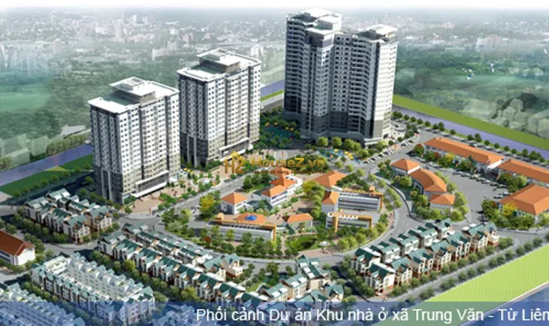 Hình ảnh dự án Khu đô thị Trung Văn - Vinaconex 3 Dự án Khu đô thị Trung Văn - Vinaconex 3 nằm trên mặt đường Tố Hữu (Lê Văn Lương kéo dài), thuộc phường Trung Văn, quận Nam Từ Liêm, thành phố Hà Nội