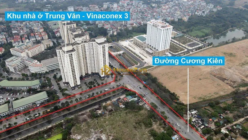 Hình ảnh dự án Khu đô thị Trung Văn - Vinaconex 3 Dự án Khu đô thị Trung Văn - Vinaconex 3 nằm trên mặt đường Tố Hữu (Lê Văn Lương kéo dài), thuộc phường Trung Văn, quận Nam Từ Liêm, thành phố Hà Nội