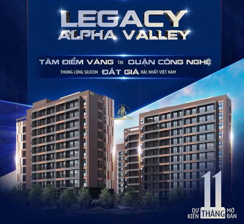 Hình ảnh dự án Legacy Alpha Valley là dự án căn hộ đầu tiên tại Hoà Lạc, nằm trung tâm Quận Công Nghệ Cao Hòa Lạc