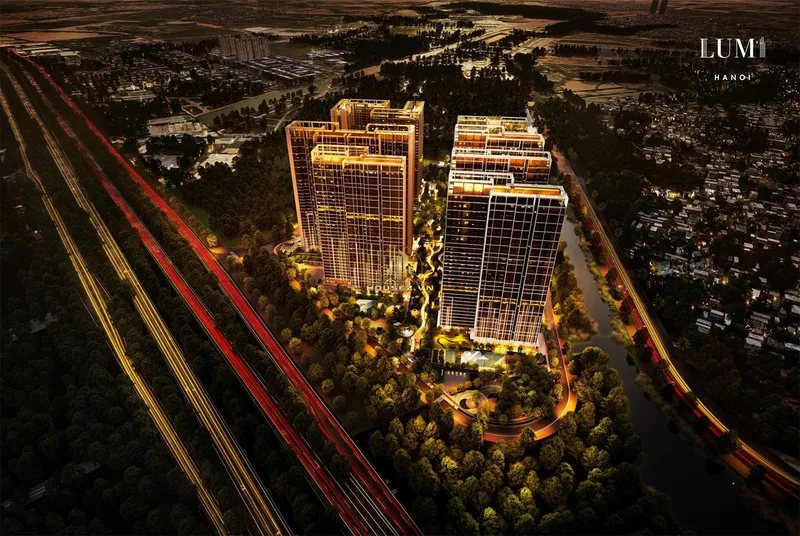 Hình ảnh dự án Lumi Prestige nằm trên mặt tiền Đại lộ Thăng Long, thuộc phường Tây Mỗ, quận Nam Từ Liêm, Hà Nộ