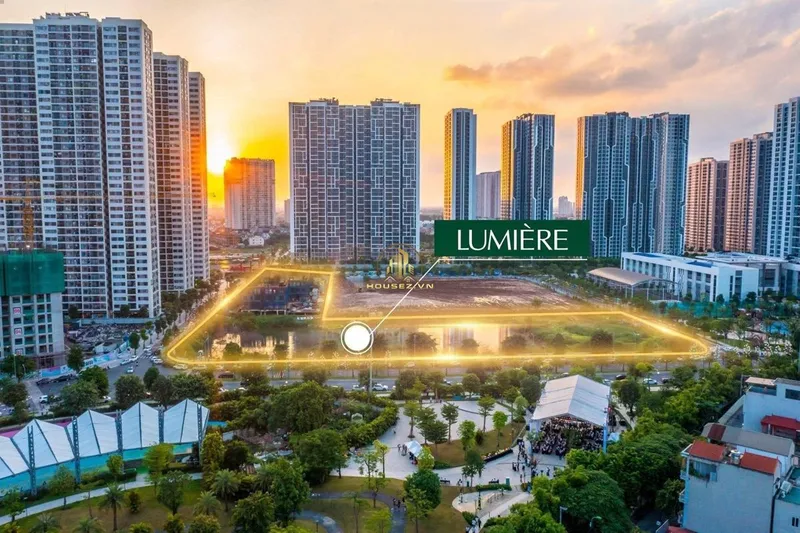 Hình ảnh dự án Lumiere EverGreen nằm trong khu đô thị Vinhomes Smart City, thuộc phường Tây Mỗ, quận Nam Từ Liêm, thành phố Hà Nội
