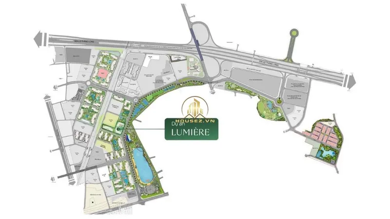 Hình ảnh dự án Lumiere EverGreen nằm trong khu đô thị Vinhomes Smart City, thuộc phường Tây Mỗ, quận Nam Từ Liêm, thành phố Hà Nội
