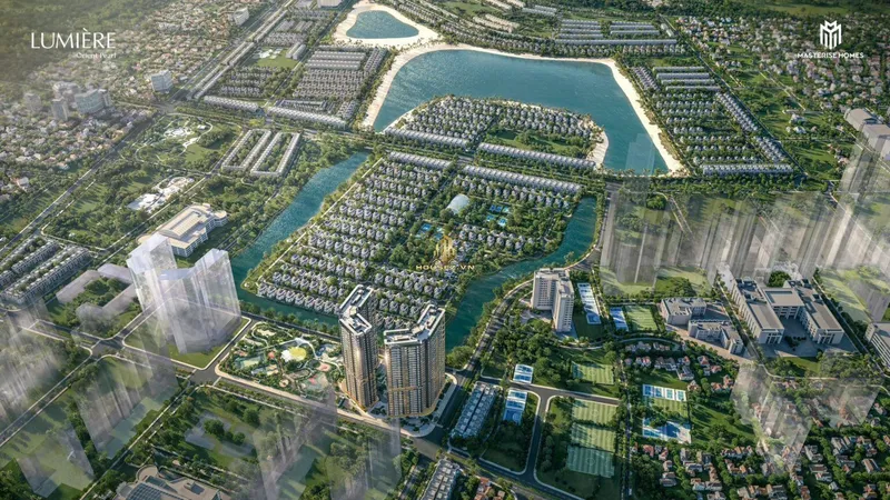Hình ảnh dự án Lumière Orient Pearl nằm tại trung tâm khu đô thị Vinhomes Ocean Park 1, huyện Gia Lâm, Hà Nội