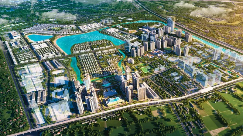 Hình ảnh dự án Lumière Orient Pearl nằm tại trung tâm khu đô thị Vinhomes Ocean Park 1, huyện Gia Lâm, Hà Nội