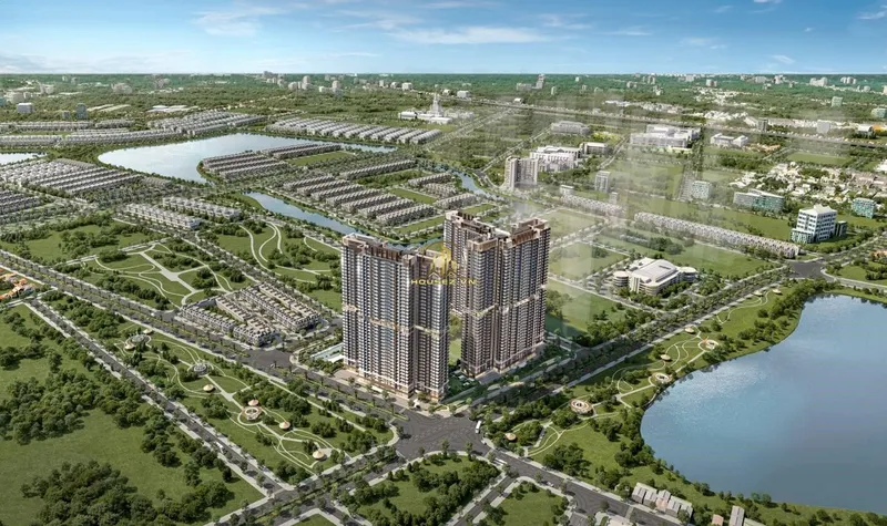 Hình ảnh dự án Masteri Lakeside nằm tại giao điểm đường Lý Thánh Tông và Đại Tây Dương, trong khu đô thị Vinhomes Ocean Park 1, huyện Gia Lâm, Hà Nội