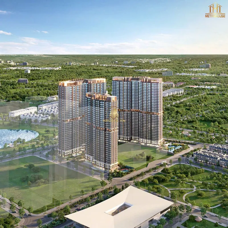 Hình ảnh dự án Masteri Lakeside nằm tại giao điểm đường Lý Thánh Tông và Đại Tây Dương, trong khu đô thị Vinhomes Ocean Park 1, huyện Gia Lâm, Hà Nội