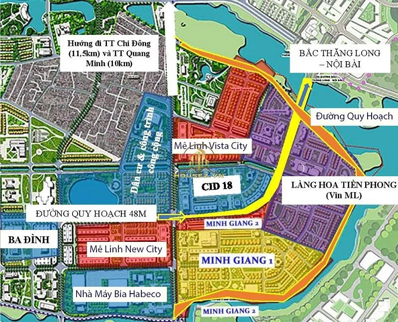 Hình ảnh dự án Mê Linh New City