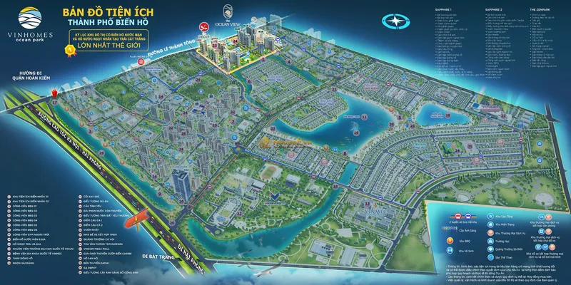 Hình ảnh dự án Phân khu The Zenpark nằm trên mặt đường Lý Thánh Tông, thuộc đại đô thị Vinhomes Ocean Park, huyện Gia Lâm, thành phố Hà Nội