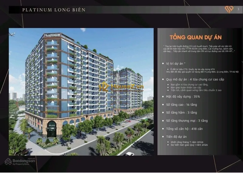 Hình ảnh dự án Platinum Long Biên