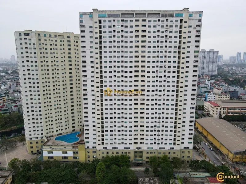 Hình ảnh dự án Sails Tower (còn gọi là chung cư Sông Nhuệ) nằm trên đường Cầu Bươu (đường 70), phường Kiến Hưng, quận Hà Đông, Hà Nội