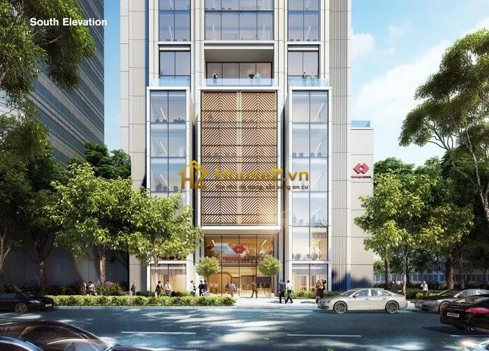 Hình ảnh dự án STD Tower nằm tại số 24 đường Quang Trung (ngay góc giao với phố Hạ Hồi), quận Hoàn Kiếm, thành phố Hà Nội