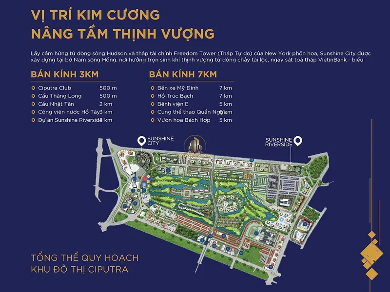Hình ảnh dự án Sunshine City  Dự án Sunshine City Hà Nội nằm trong Khu đô thị Nam Thăng Long (Ciputra), phường Đông Ngạc, quận Bắc Từ Liêm, Hà Nội