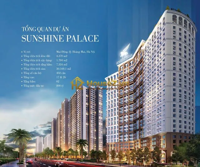Hình ảnh dự án Sunshine Palace số 13 Lĩnh Nam (ngõ 13 Lĩnh Nam), phường Mai Động, quận Hoàng Mai, Hà Nội