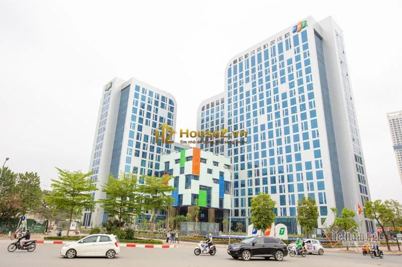 Hình ảnh dự án Tập đoàn FPT có hai tòa nhà văn phòng lớn và nổi bật nhất là FPT Tower (trụ sở chính mới) và FPT Building (tòa nhà cũ tại phố Duy Tân)
