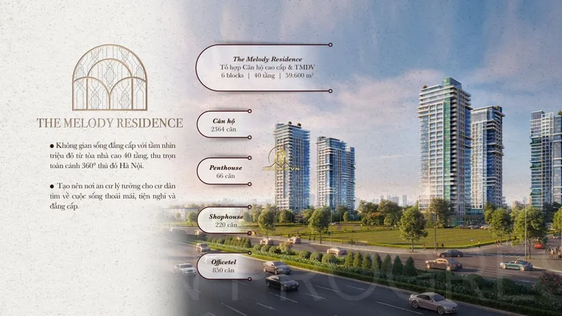Hình ảnh dự án The Melody Residence Ciputra
