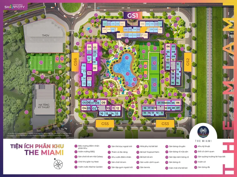 Hình ảnh dự án The Miami - Vinhomes Smart City Tây Mỗ