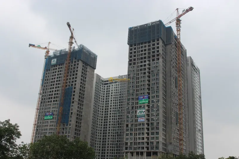 Hình ảnh dự án Tòa Eco Spring thuộc tổ hợp Eco-Green City nằm tại lô CT4 và CT9 Khu đô thị mới Tây Nam Kim Giang, mặt đường Nguyễn Xiển (Vành đai 3), xã Tân Triều, huyện Thanh Trì, Hà Nội