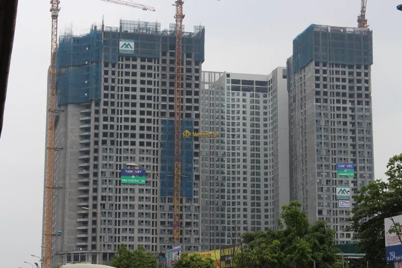 Hình ảnh dự án Tòa Eco Spring thuộc tổ hợp Eco-Green City nằm tại lô CT4 và CT9 Khu đô thị mới Tây Nam Kim Giang, mặt đường Nguyễn Xiển (Vành đai 3), xã Tân Triều, huyện Thanh Trì, Hà Nội