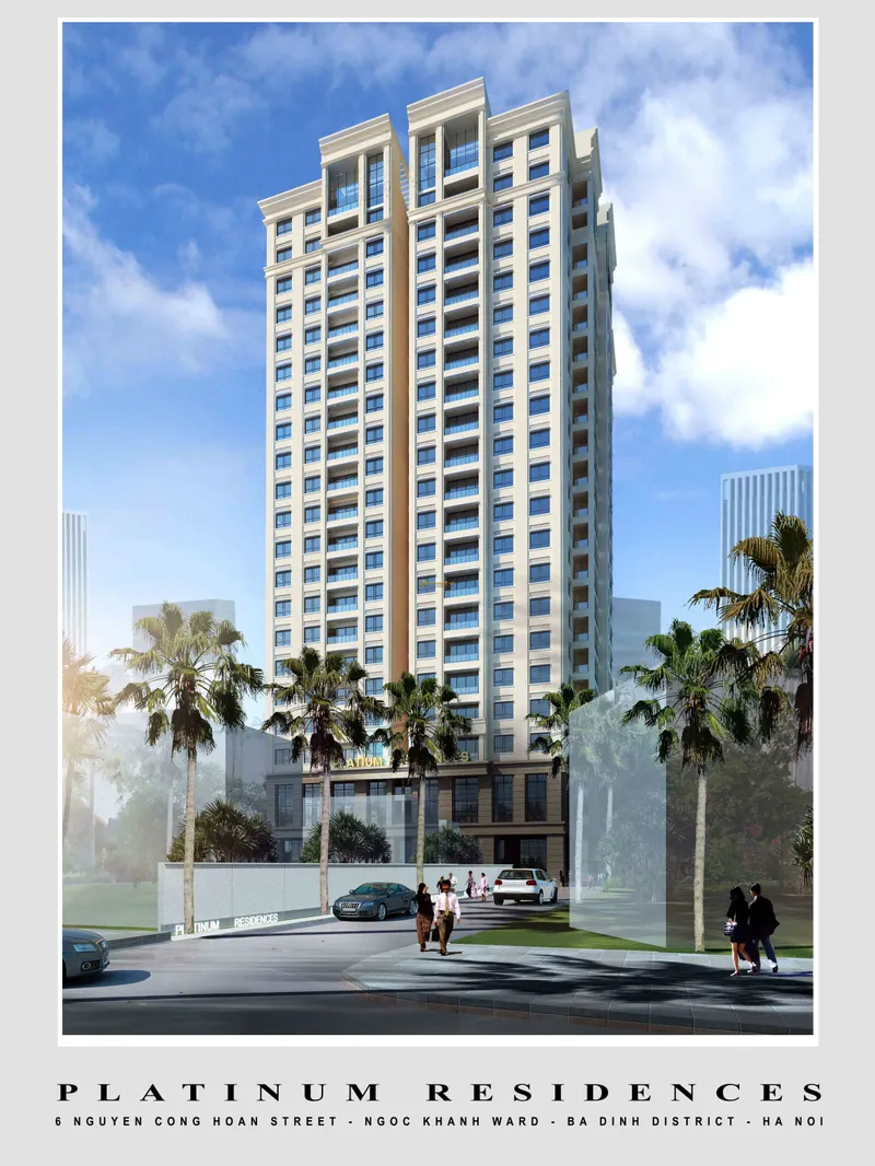 Hình ảnh dự án Tòa nhà Platinum Residences nằm tại số 6 Nguyễn Công Hoan, phường Ngọc Khánh, quận Ba Đình, Hà Nội