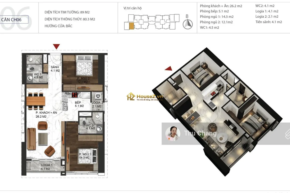 Chính chủ bán căn hộ 2 phòng ngủ 80m² Sunshine City giá 8 tỷ