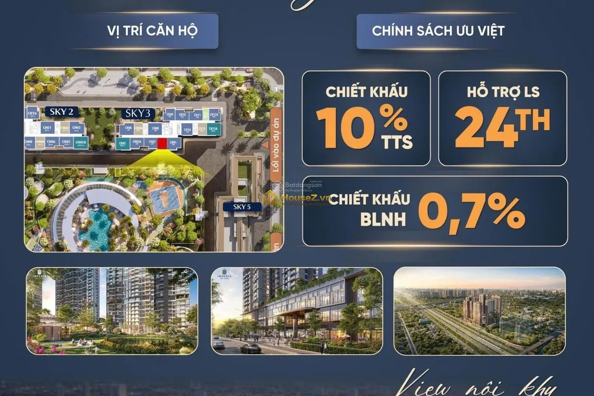 💰🔥 CĂN 1PN+1 HƯỚNG NAM – VIEW NỘI KHU RESORT – IMPERIA SKY PARK 🔥