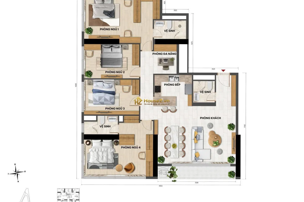 💎CĂN LÔ GÓC 4PN+1 PHIÊN BẢN GIỚI HẠN – 159M² – MẶT TIỀN 13M – SUN FELIZA CẦU GIẤY 🔥