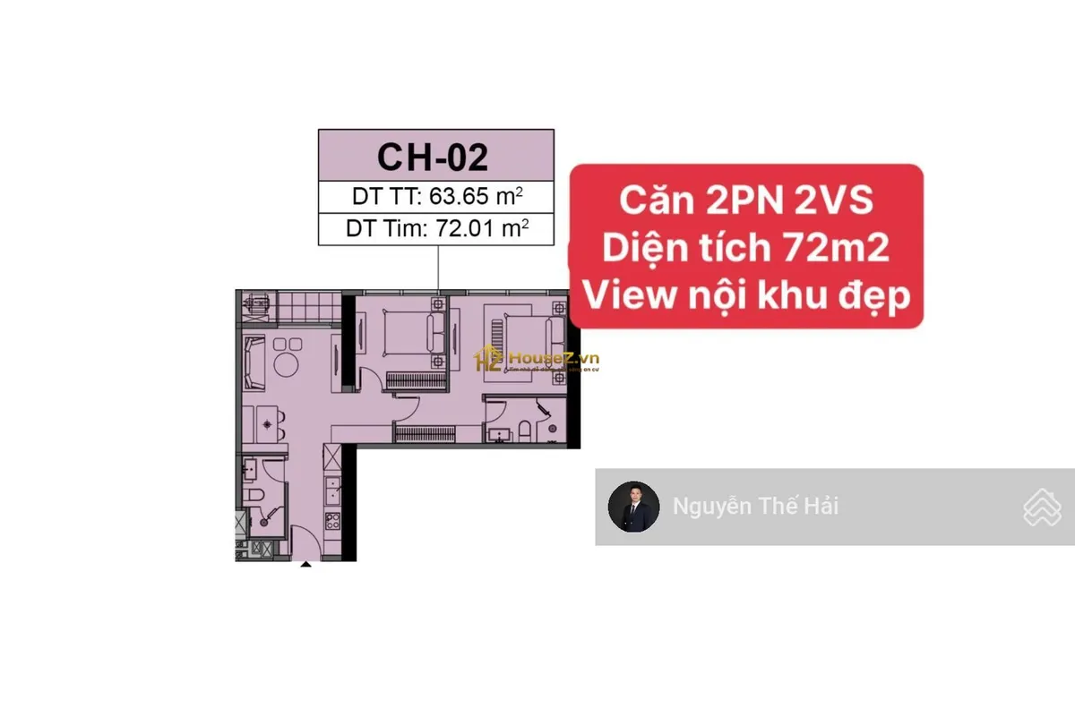 SUN FELIZA CẦU GIẤY – 2PN 72M² – TÒA F3 – VIEW NỘI KHU – 10,1 TỶ 🔥