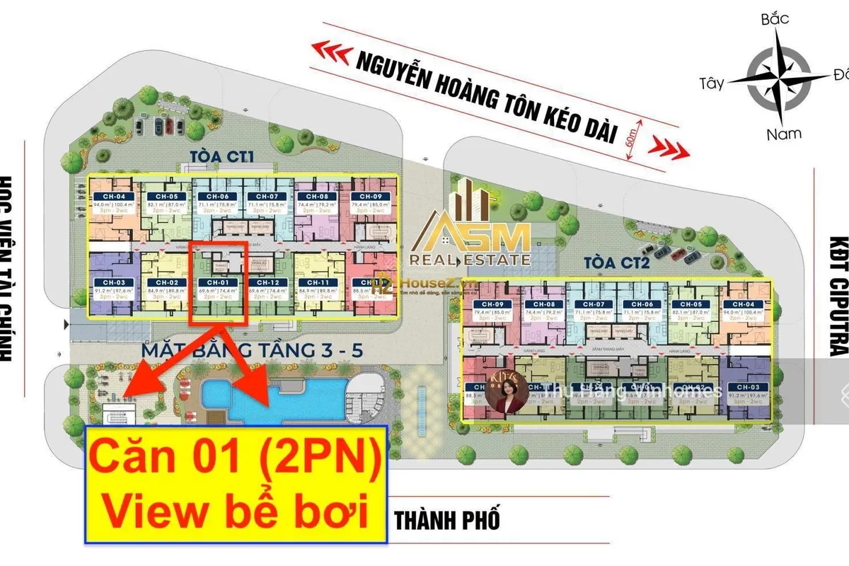 💎🔥 CĂN 2PN HIẾM GIÁ TỐT TMC SMART HOME – 69,6M² | BAN CÔNG ĐÔNG NAM | VIEW BỂ BƠI & BIỆT THỰ | 7,1 TỶ 🔥