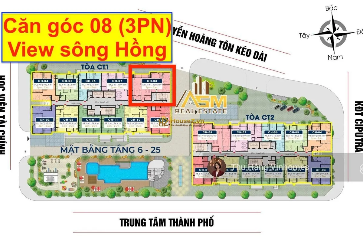 🔥✨ CĂN GÓC VIP 3PN TMC SMART HOME – TẦNG 21 | 122,8M² | VIEW SÔNG HỒNG & CIPUTRA | 13,2 TỶ 🔥