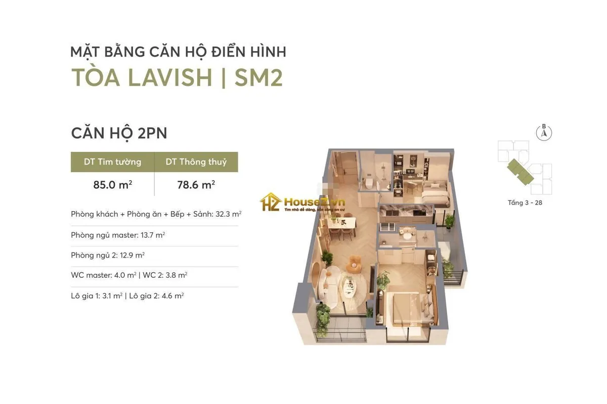 🌊 GreenEra Southmark, căn 2PN cao cấp view sông, giá 5,7 tỷ, chỉ cần đặt cọc 5%